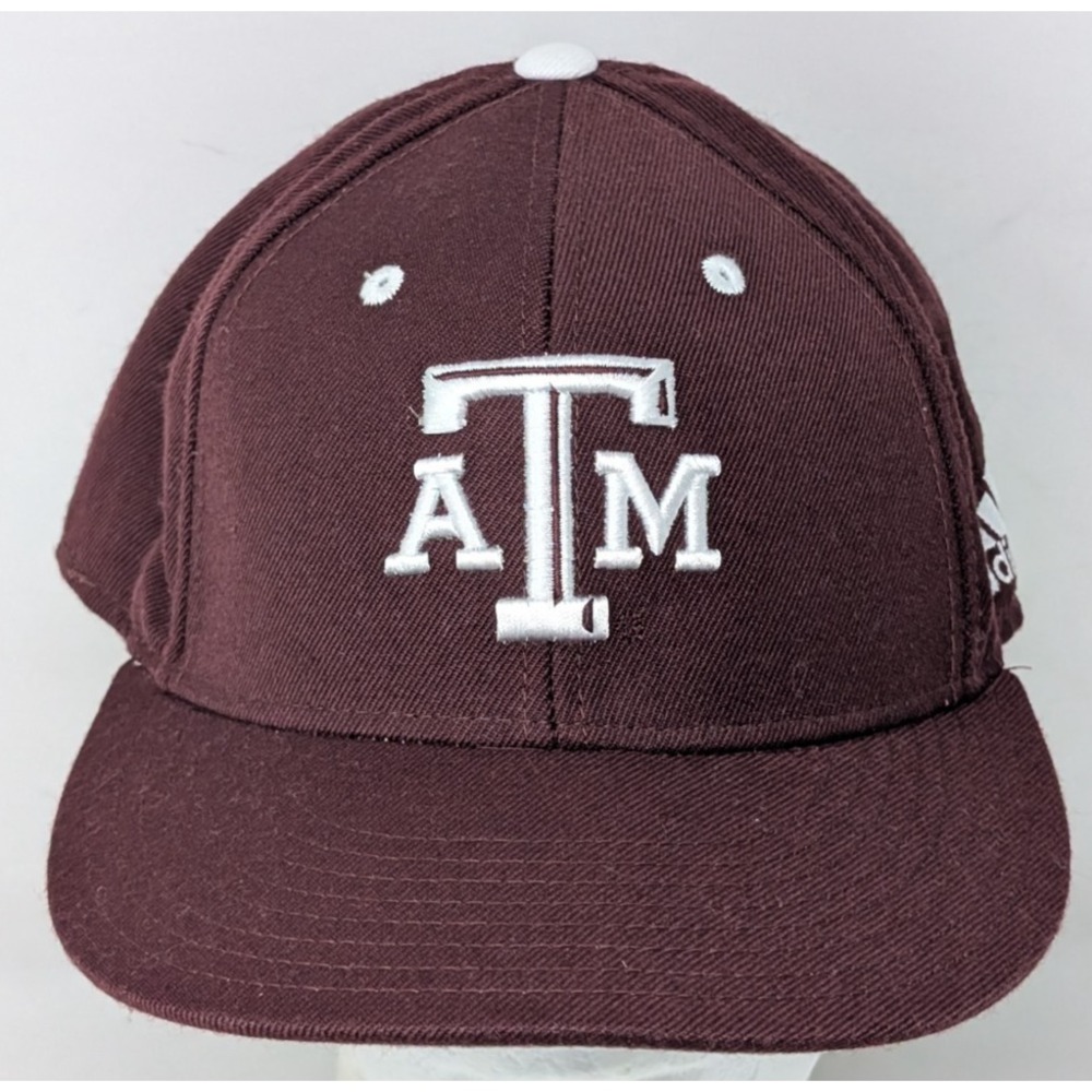 Adidas Texas A&M Aggies Baseball Cap Hat Fitted Size 7 7/8 Y2K NCAA College VTG